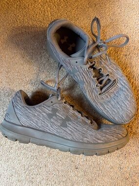 Under Armour Grey Knit Training Sneakers
